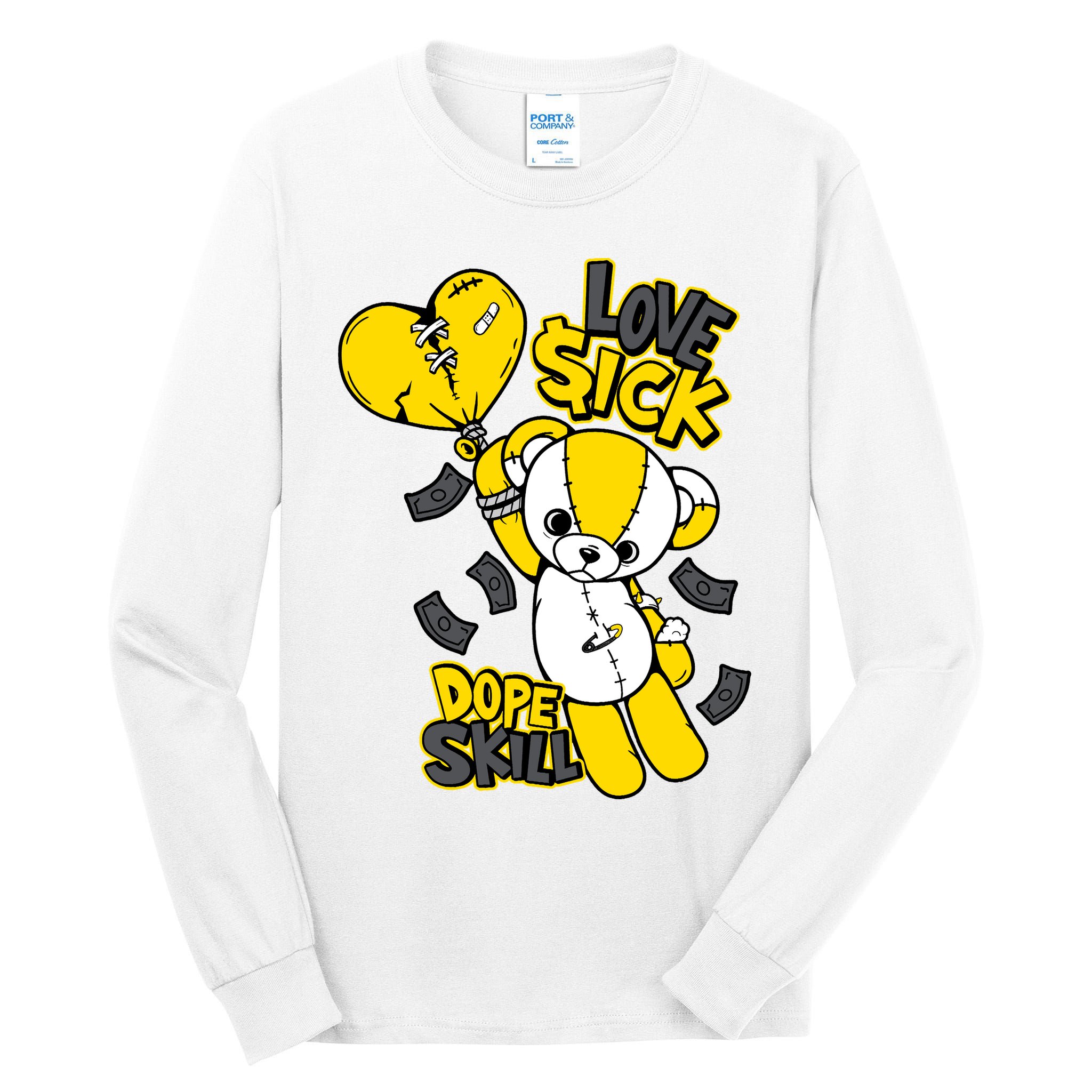 Teddy Bear Dope Skill Love Sick Flying Balloon Tall Long Sleeve T-Shirt
