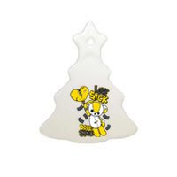 Teddy Bear Dope Skill Love Sick Flying Balloon Ceramic Tree Ornament