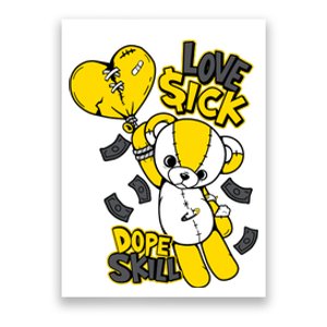 Teddy Bear Dope Skill Love Sick Flying Balloon Poster