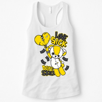 Teddy Bear Dope Skill Love Sick Flying Balloon Womens Tank Top