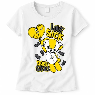 Teddy Bear Dope Skill Love Sick Flying Balloon Womens T-Shirt