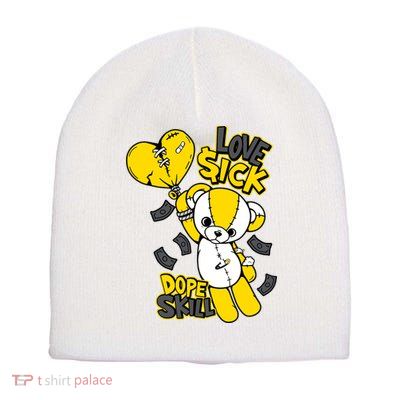 Teddy Bear Dope Skill Love Sick Flying Balloon Short Acrylic Beanie