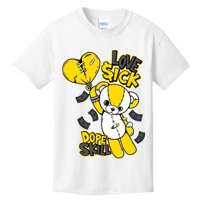 Teddy Bear Dope Skill Love Sick Flying Balloon Kids T-Shirt