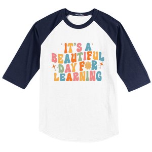 Ts Beautiful Day For Learning Teacher Funny Teacher Life Baseball Sleeve Shirt