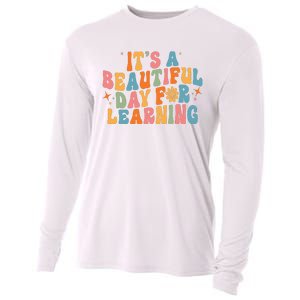 Ts Beautiful Day For Learning Teacher Funny Teacher Life Cooling Performance Long Sleeve Crew