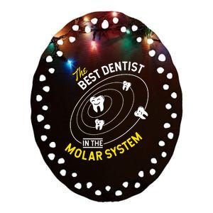 The Best Dentist In The Molar System Dds Dentistry Ceramic Oval Ornament