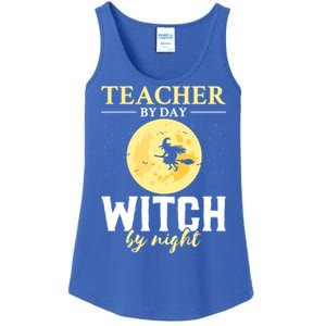 Teacher By Day Witch By Night Eletary School Halloween Gift Ladies Essential Tank