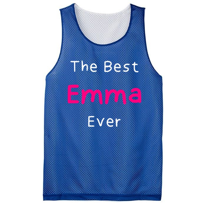 The Best Emma Ever / Funny Quote Named Emma Gift Mesh Reversible Basketball Jersey Tank