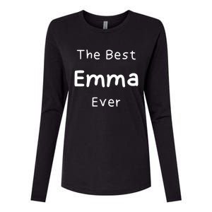 The Best Emma Ever / Funny Quote Named Emma Gift Womens Cotton Relaxed Long Sleeve T-Shirt