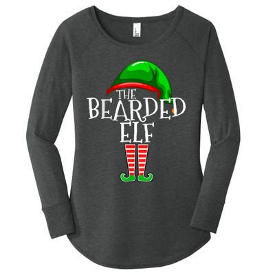 The Bearded Elf Family Matching Group Christmas Beard Women's Perfect Tri Tunic Long Sleeve Shirt