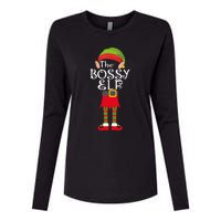 The Bossy Elf Womens Cotton Relaxed Long Sleeve T-Shirt