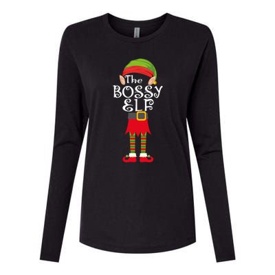 The Bossy Elf Womens Cotton Relaxed Long Sleeve T-Shirt