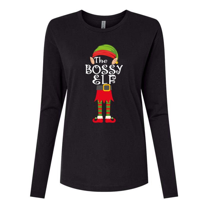 The Bossy Elf Womens Cotton Relaxed Long Sleeve T-Shirt