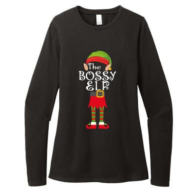 The Bossy Elf Womens CVC Long Sleeve Shirt