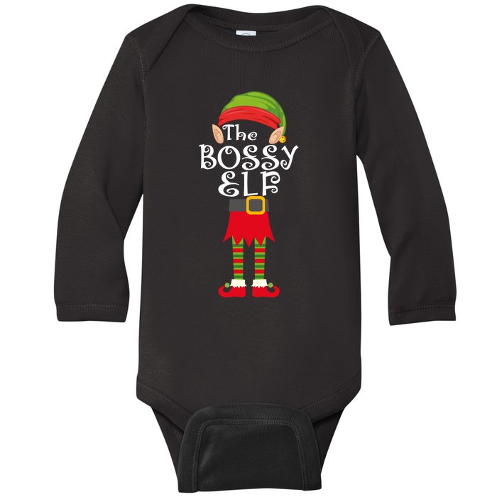 The Bossy Elf Baby Long Sleeve Bodysuit