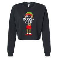 The Bossy Elf Cropped Pullover Crew