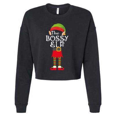 The Bossy Elf Cropped Pullover Crew