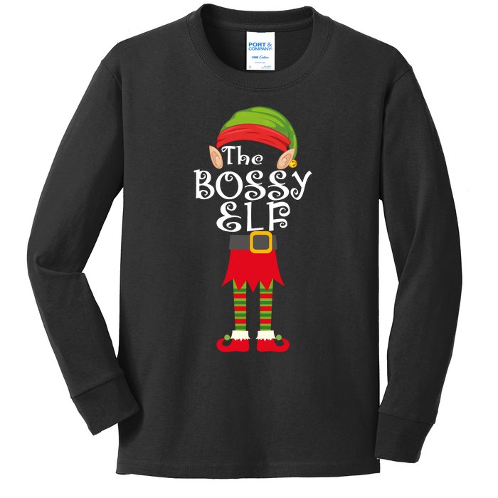 The Bossy Elf Kids Long Sleeve Shirt