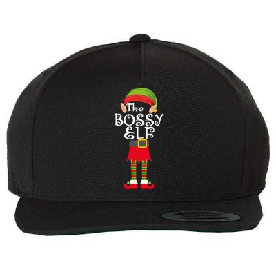The Bossy Elf Wool Snapback Cap