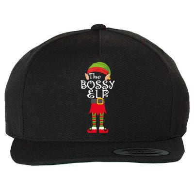 The Bossy Elf Wool Snapback Cap