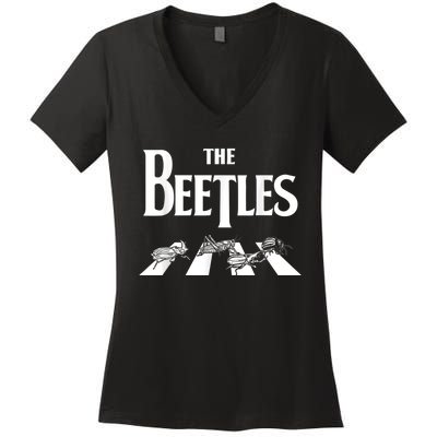 The Beetles Entomology Insect Collector Bug Entomologist Women's V-Neck T-Shirt