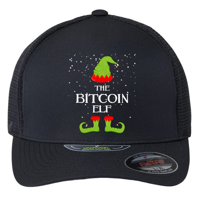 The Bitcoin Elf Funny Family Matching Christmas Flexfit Unipanel Trucker Cap