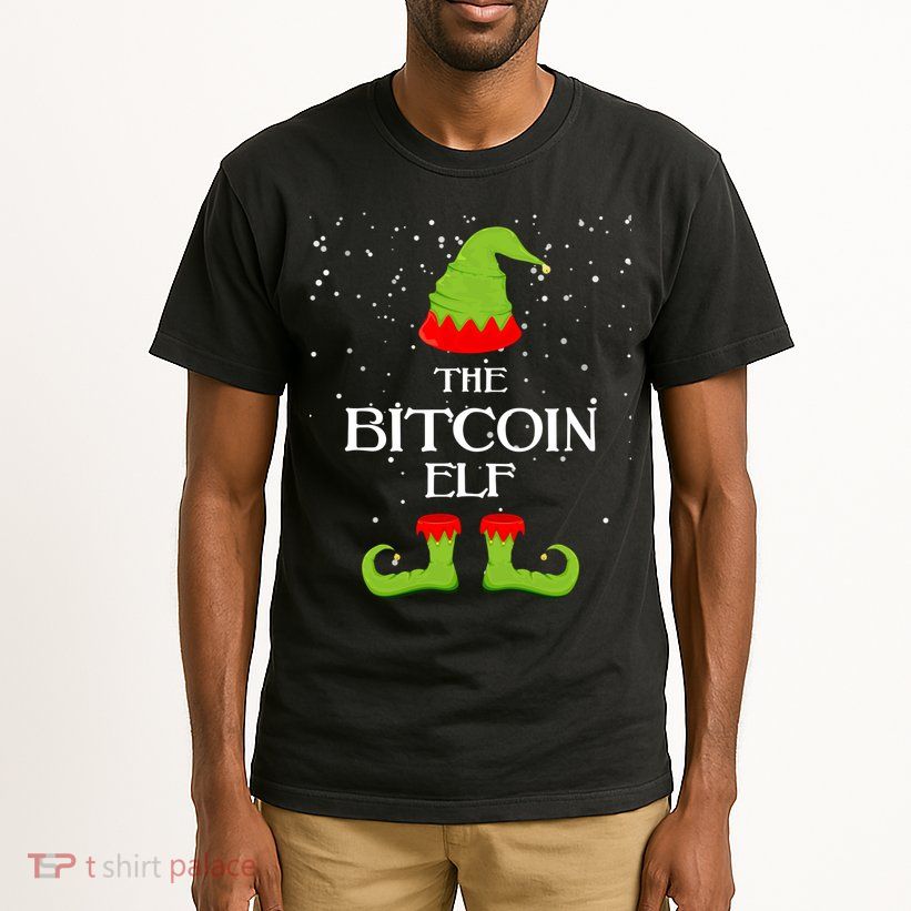 The Bitcoin Elf Funny Family Matching Christmas Tall T-Shirt
