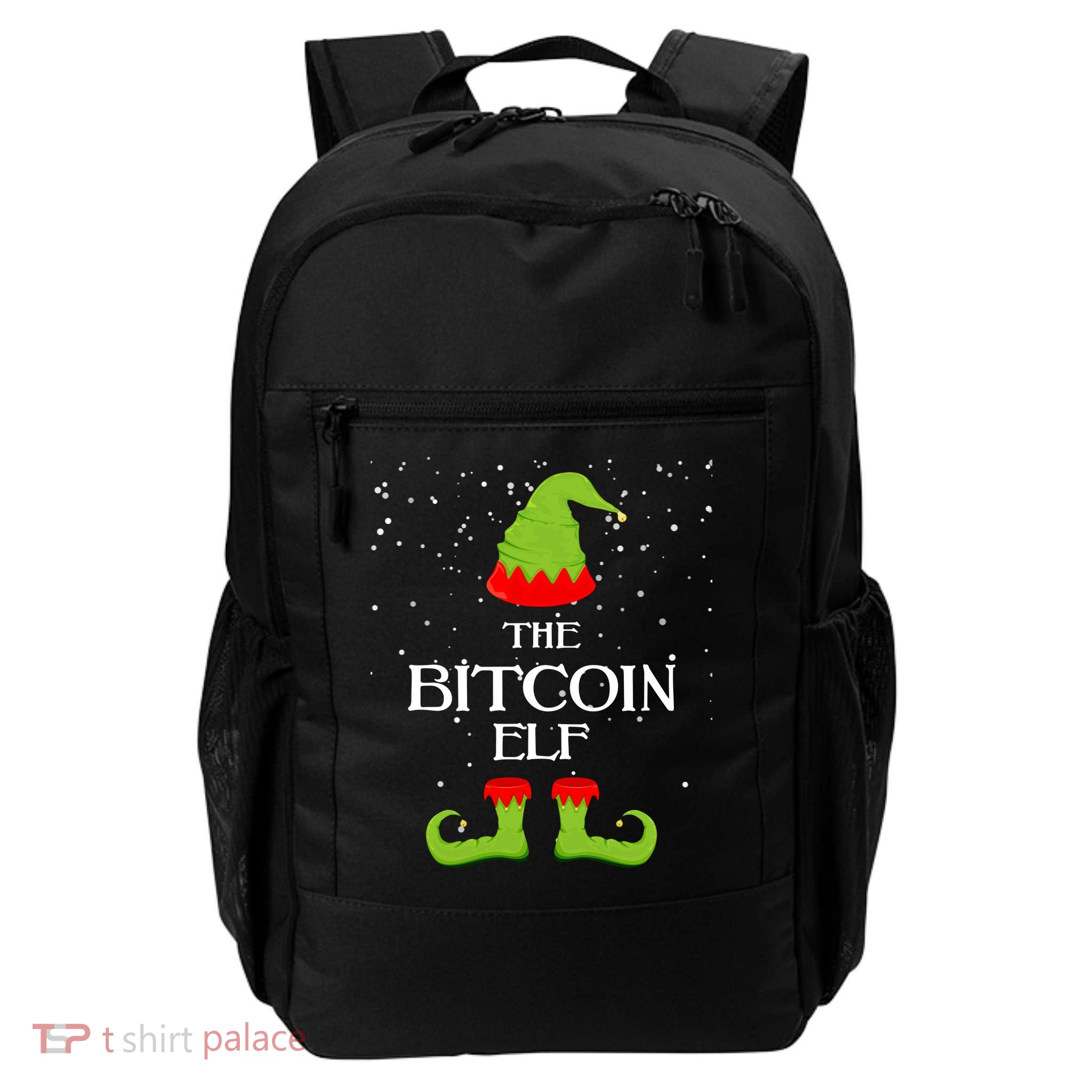 The Bitcoin Elf Funny Family Matching Christmas Backpack