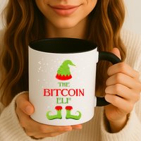 The Bitcoin Elf Funny Family Matching Christmas Mug
