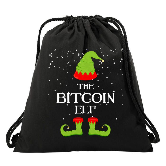 The Bitcoin Elf Funny Family Matching Christmas Drawstring Bag