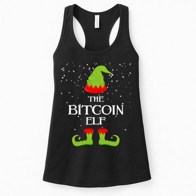 The Bitcoin Elf Funny Family Matching Christmas Womens Tank Top