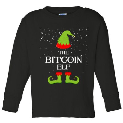 The Bitcoin Elf Funny Family Matching Christmas Toddler Long Sleeve Shirt