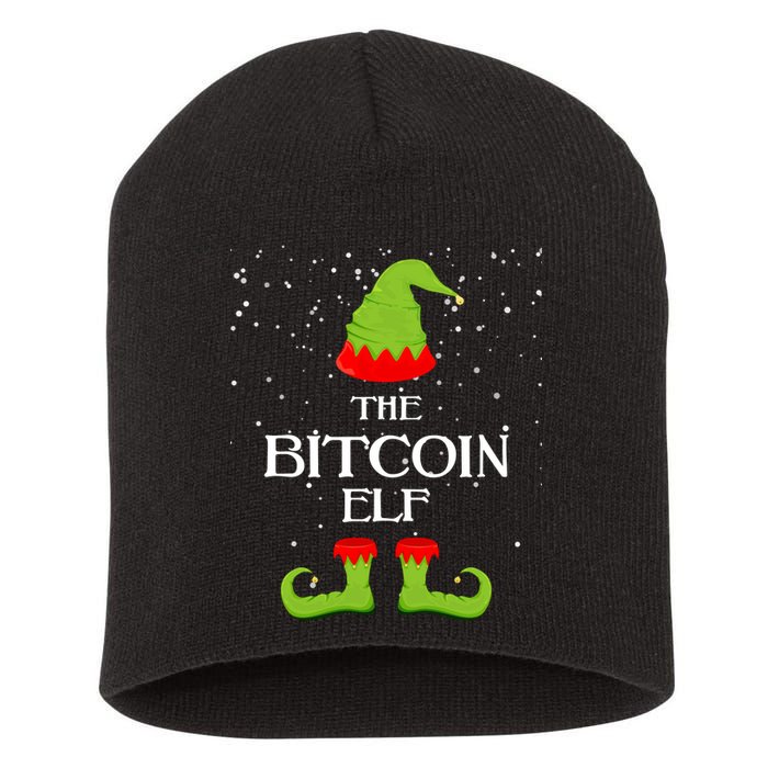 The Bitcoin Elf Funny Family Matching Christmas Short Acrylic Beanie