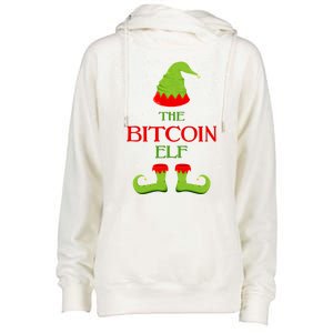 The Bitcoin Elf Funny Family Matching Christmas Womens Funnel Neck Pullover Hood