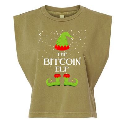 The Bitcoin Elf Funny Family Matching Christmas Garment-Dyed Women's Muscle Tee