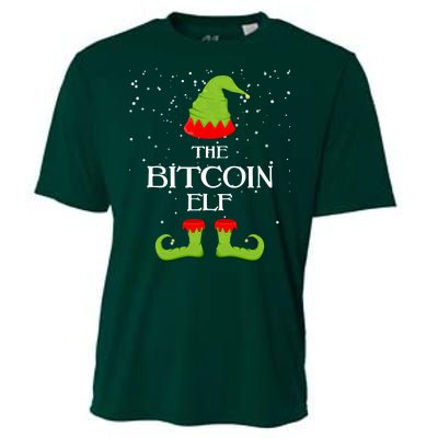 The Bitcoin Elf Funny Family Matching Christmas Cooling Performance Crew T-Shirt