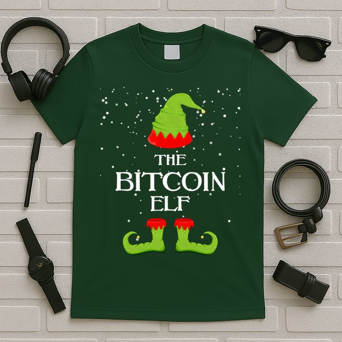 The Bitcoin Elf Funny Family Matching Christmas T-Shirt