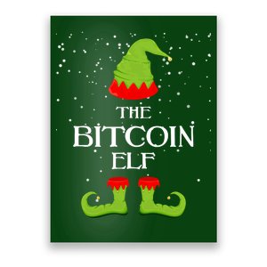 The Bitcoin Elf Funny Family Matching Christmas Poster