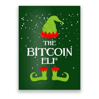 The Bitcoin Elf Funny Family Matching Christmas Poster