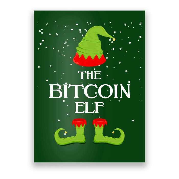 The Bitcoin Elf Funny Family Matching Christmas Poster