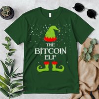 The Bitcoin Elf Funny Family Matching Christmas Premium T-Shirt