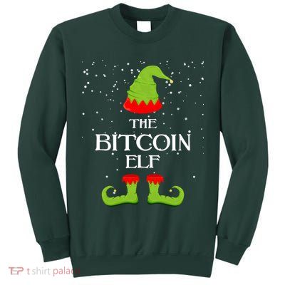 The Bitcoin Elf Funny Family Matching Christmas Tall Sweatshirt