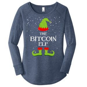 The Bitcoin Elf Funny Family Matching Christmas Women's Perfect Tri Tunic Long Sleeve Shirt