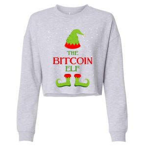 The Bitcoin Elf Funny Family Matching Christmas Cropped Pullover Crew