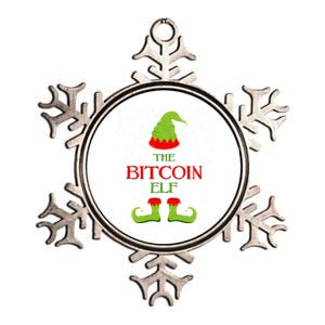 The Bitcoin Elf Funny Family Matching Christmas Metallic Star Ornament