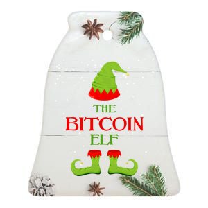 The Bitcoin Elf Funny Family Matching Christmas Ceramic Bell Ornament