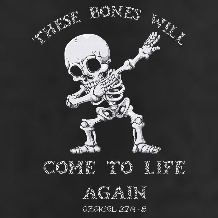 These Bones Ezekiel Christian Halloween Dabbing Skeleton  Cool Comfort Performance Bucket Hat