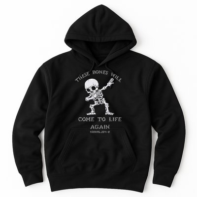 These Bones Ezekiel Christian Halloween Dabbing Skeleton  Hoodie
