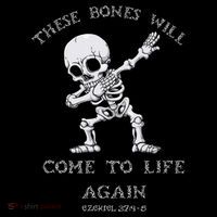These Bones Ezekiel Christian Halloween Dabbing Skeleton  Button