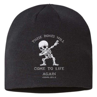 These Bones Ezekiel Christian Halloween Dabbing Skeleton  Sustainable Beanie